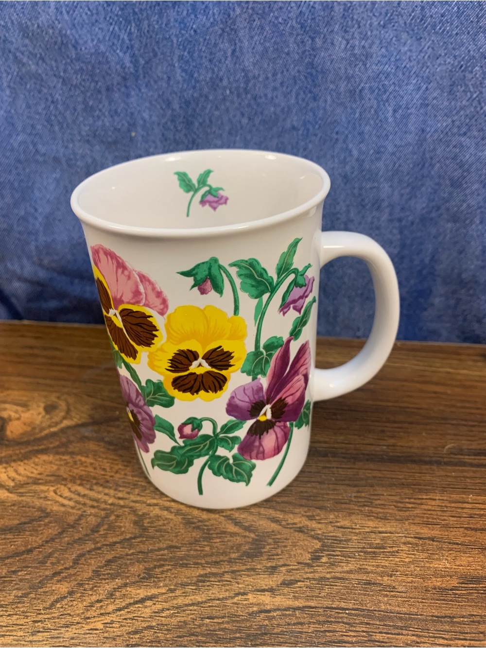 Potpourri Press Pansies Floral Pansy Ceramic Mug Beautiful Brilliant Colors